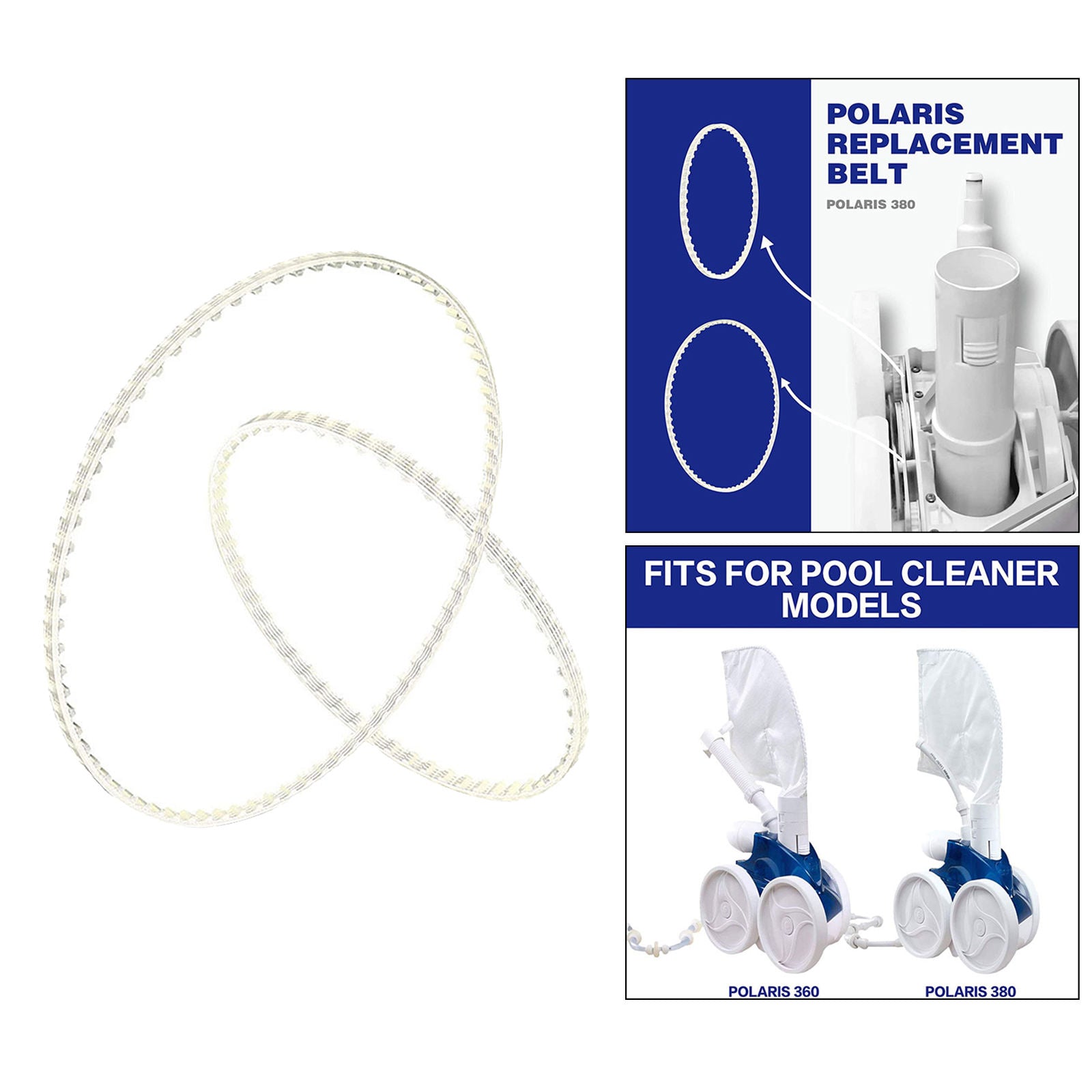 2 Pieces Belt 9-100-1017 for Polaris 360 380 Summer Pool Cleaner Parts