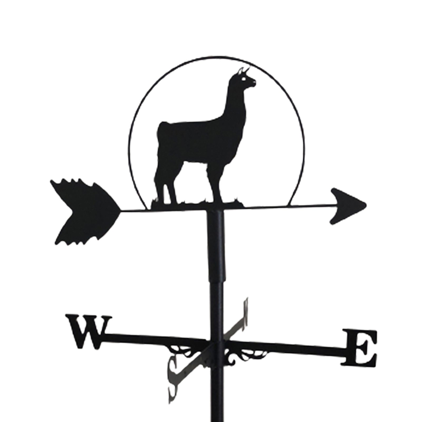Alpaca Shape Weathervane Weather Vane Outdoor Yard Garden Crafts Ornament