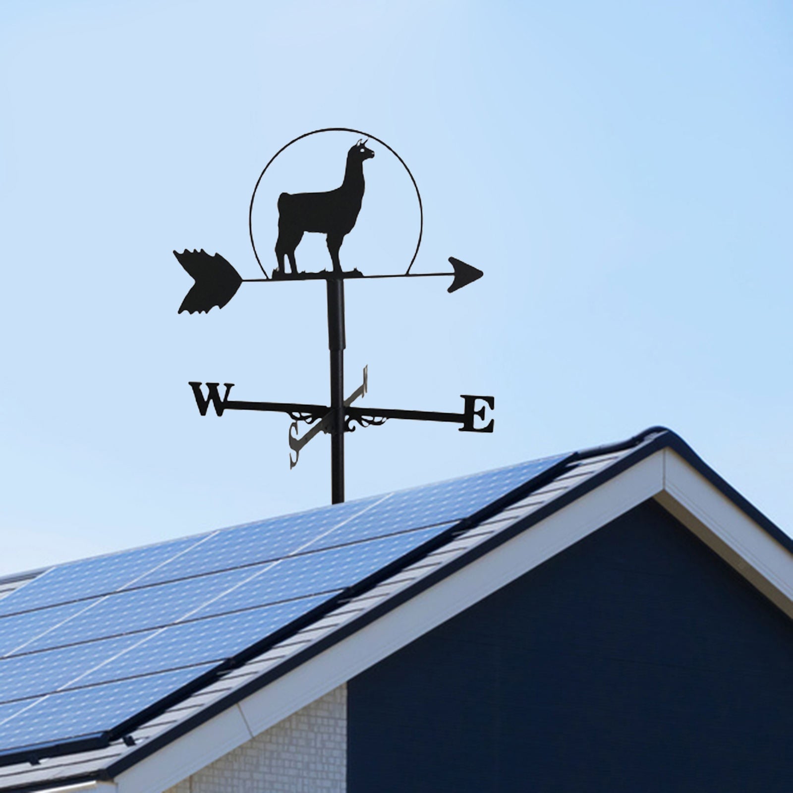 Alpaca Shape Weathervane Weather Vane Outdoor Yard Garden Crafts Ornament