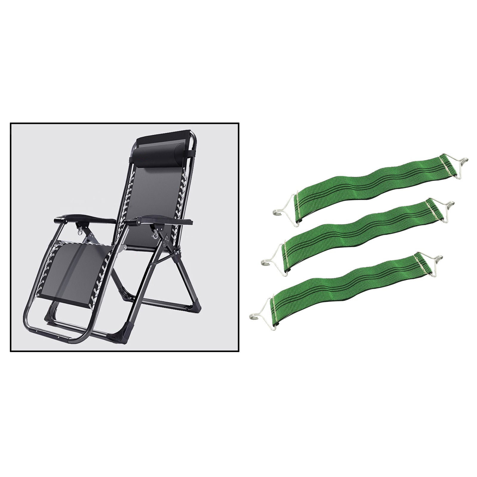 3pcs Durable Recliner Fixing Straps for Patio Beach Leisure Chairs Lounger