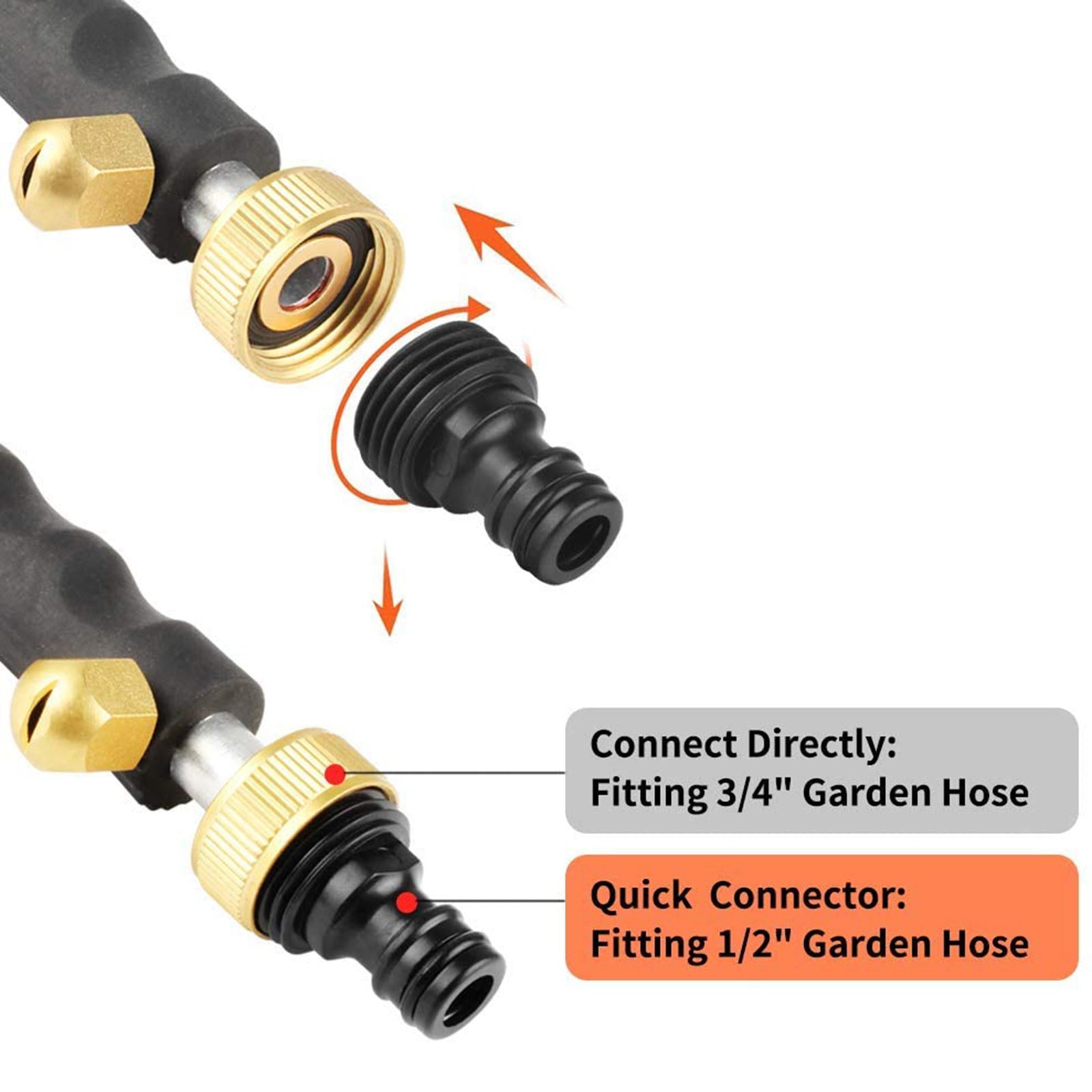 Power Washer Wand for Car Washing Car Window Cleaning Tool 3 Hose Nozzle