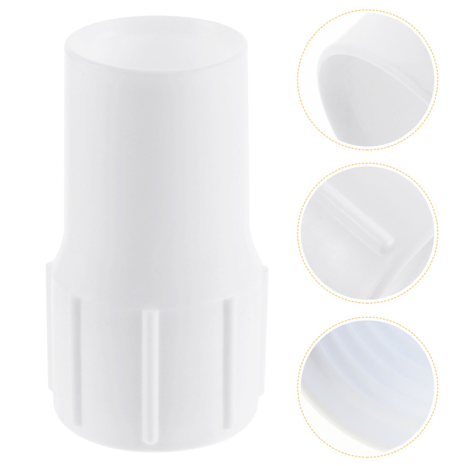 Swimming Pool ABS Plastic Vacuum Hose Cuff End Threaded Part Durable White