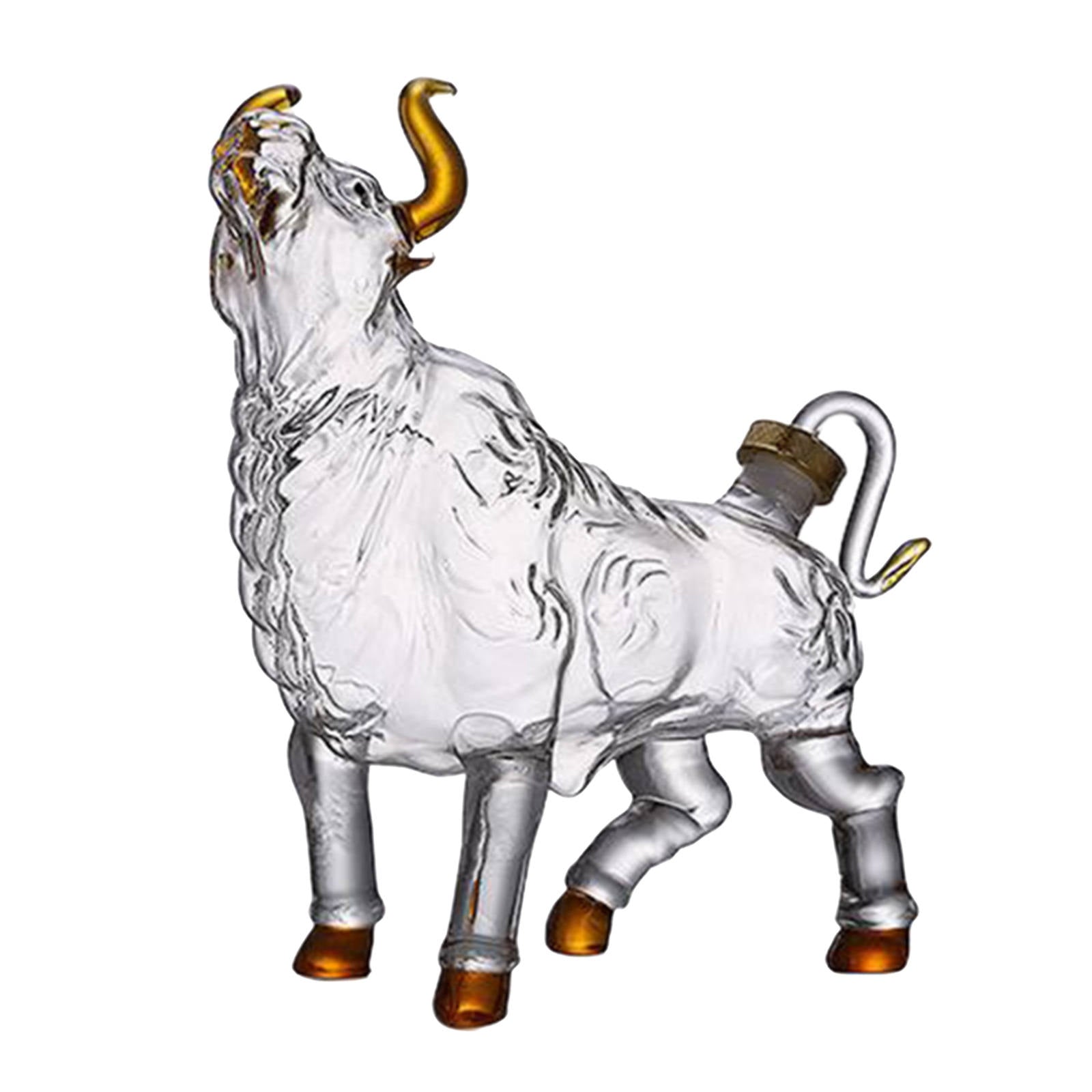Novelty Bull Shape Whisky Decanter 1000ml for Home Dining Liquor Rum Tequila