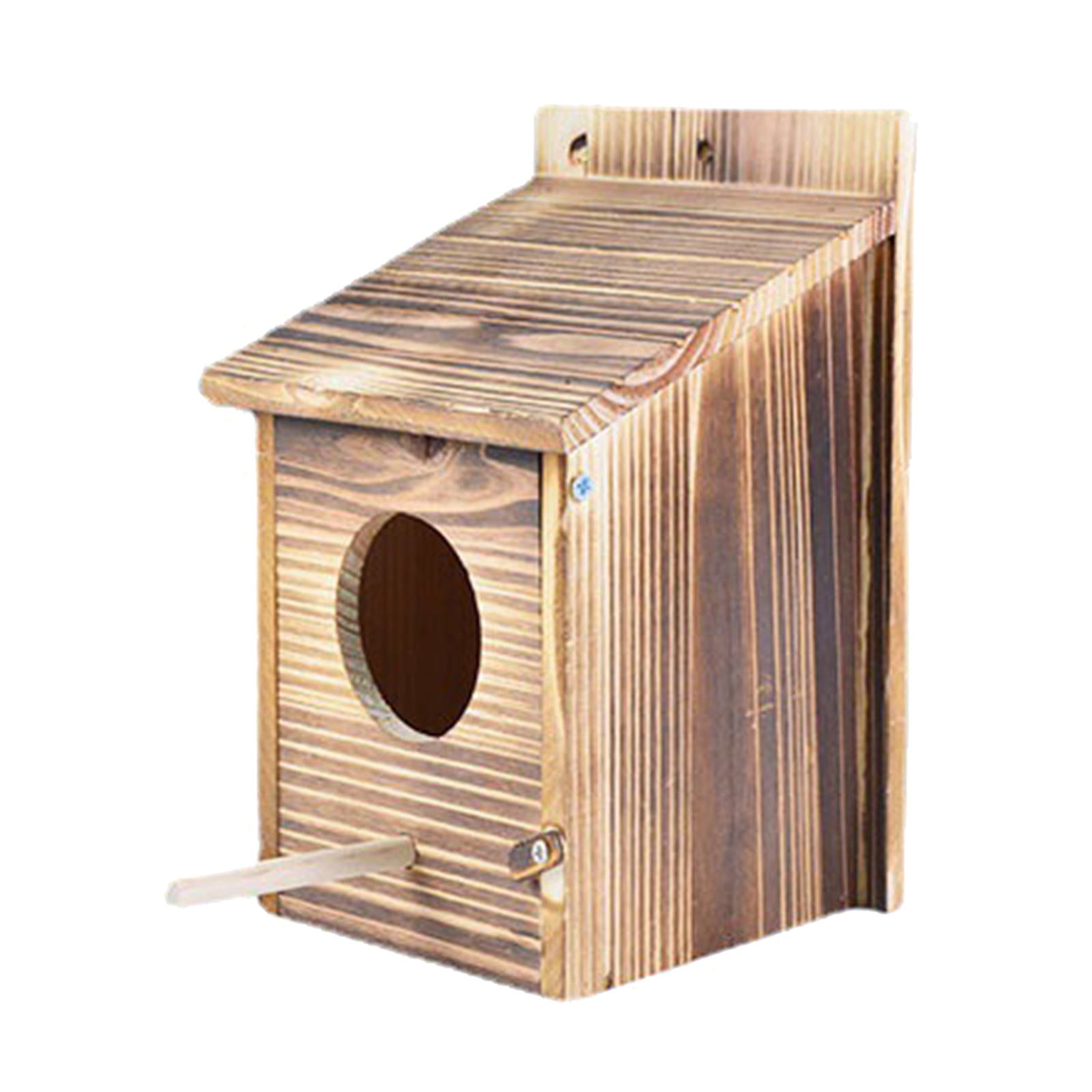 Rustic Wooden Bird House Parrot Bird Hut Mating Hatching Box Birdhouse