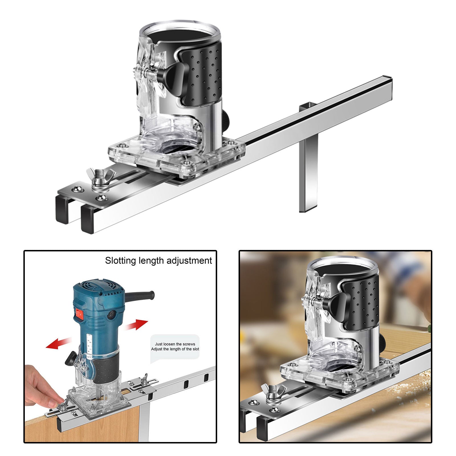 2 in 1 Compact Wood Palm Router Tool with Slot Bracket for Slotting Carving
