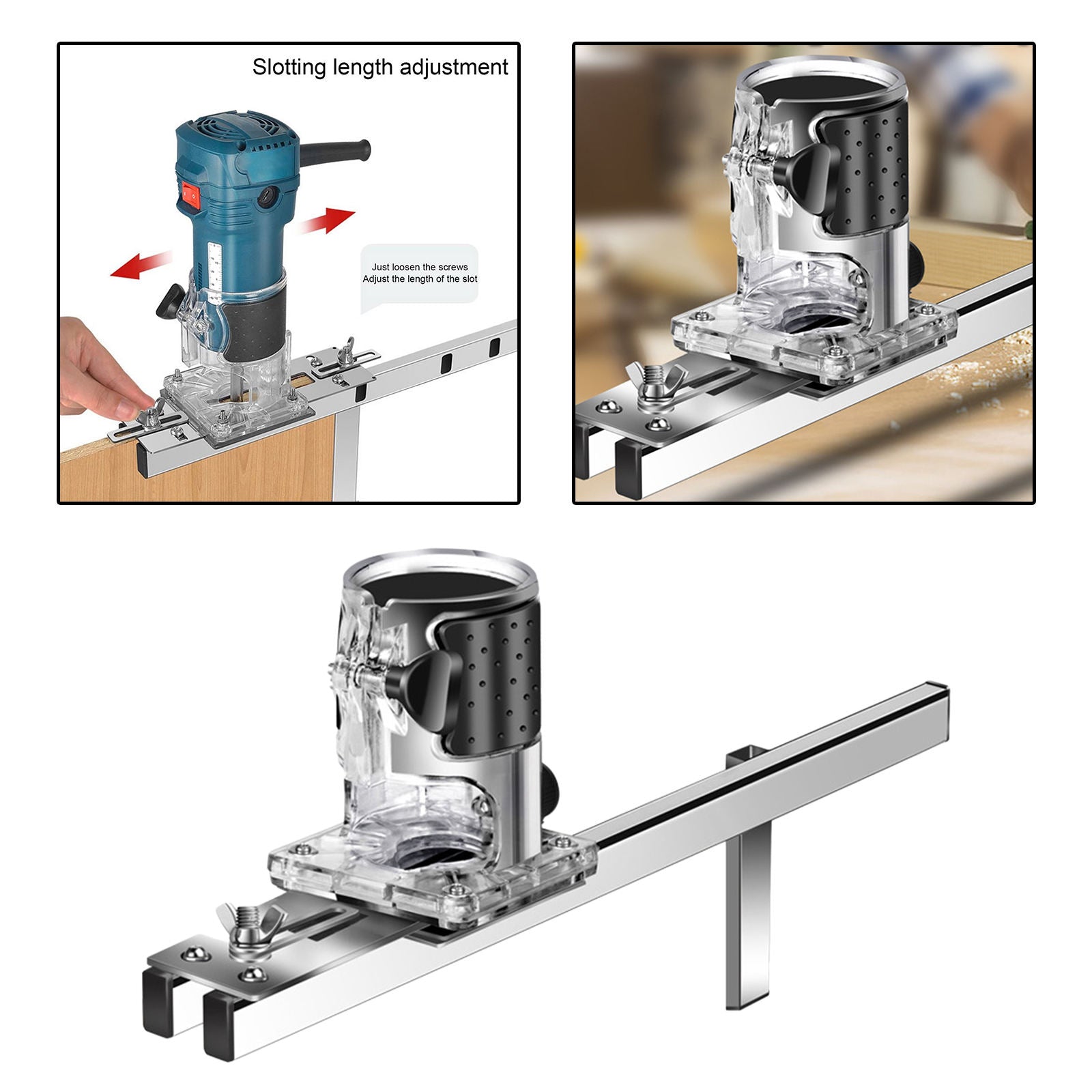2 in 1 Compact Wood Palm Router Tool with Slot Bracket for Slotting Carving