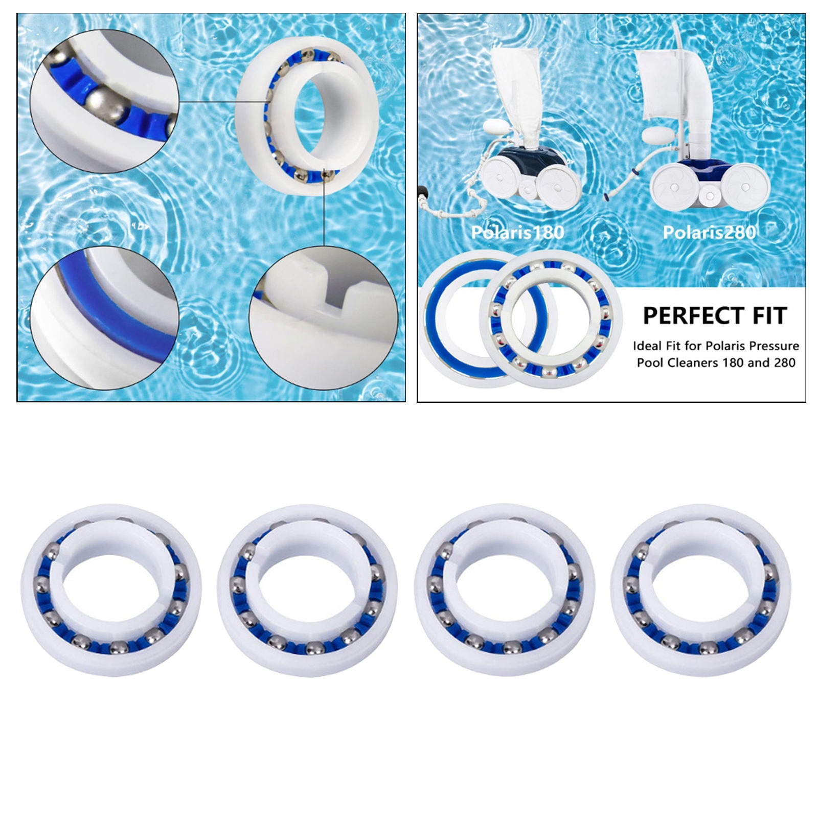 C60 C-60 Plastic Roller Bearing for Polaris 180/280 Spare Parts Accessories