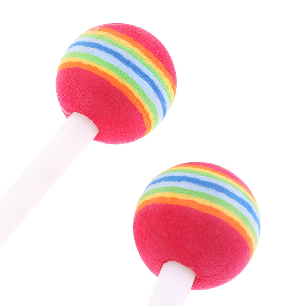 Children Percussion Lollipop Head Drum Drumsticks Knock Early Education