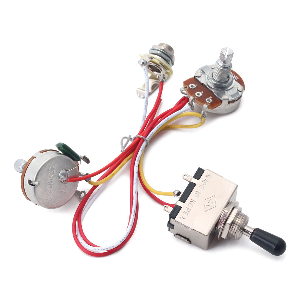Guitar Wiring Harness Kit w/ Toggle Switch for Electric/Cigar Box Guitar