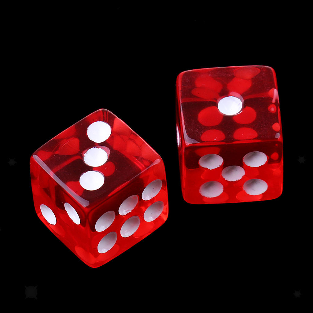 50x Acrylic 6 Side Spot Dice D6 for DND RPG Roleplaying Party Casino Game