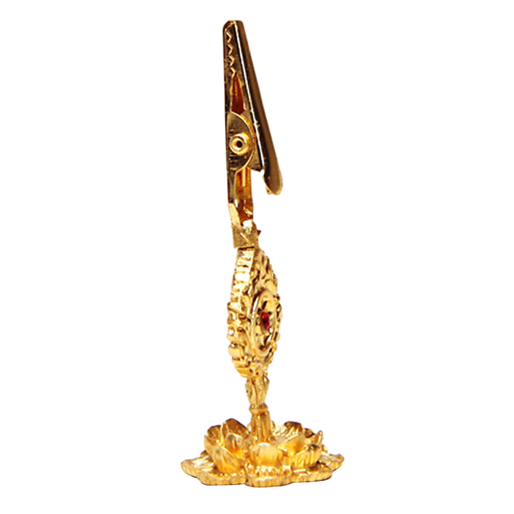 Religious Brass Incense Coils Clip Holder w/ Flower Frame Incense Coil Stick