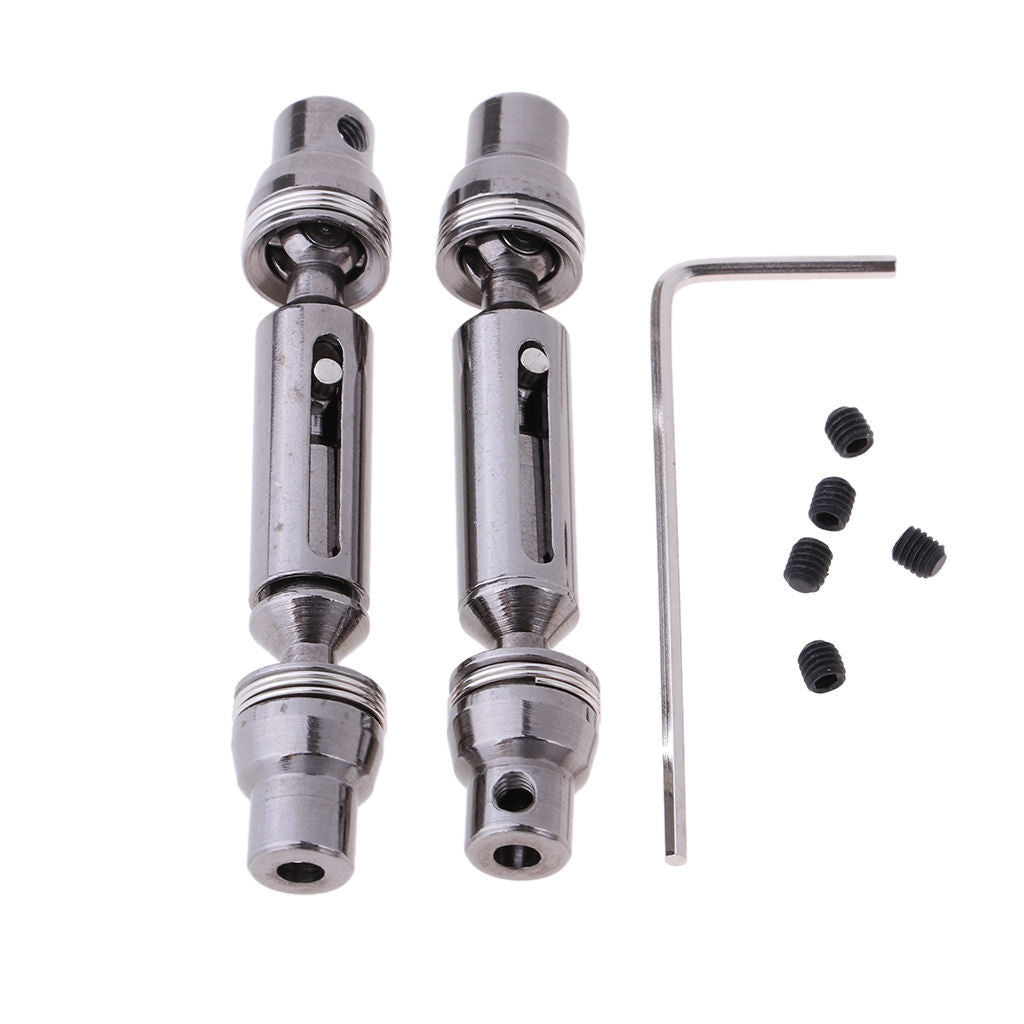 2 Pieces Metal Universal Drive Shaft for WPL B36 B36K C14 C24 C24K MN90K DIY