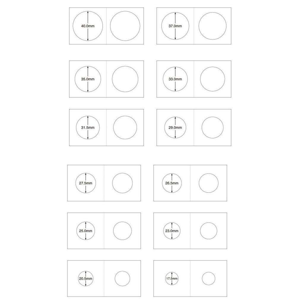 50x Cardboard Coin Holder Card 2x2 Mega Assorment for Collector 31.5mm