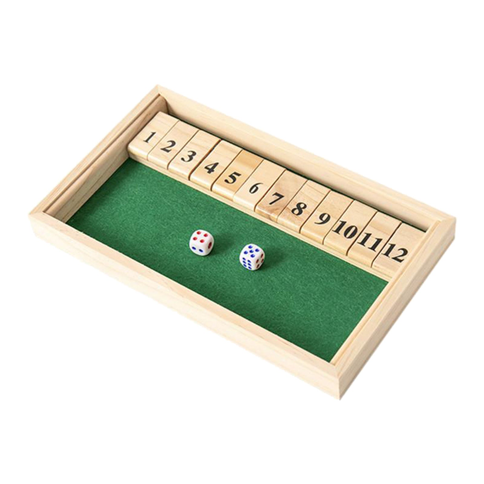 Classic Shut the Box 12 Number Pub Game Fun for Kids Adults Table Games