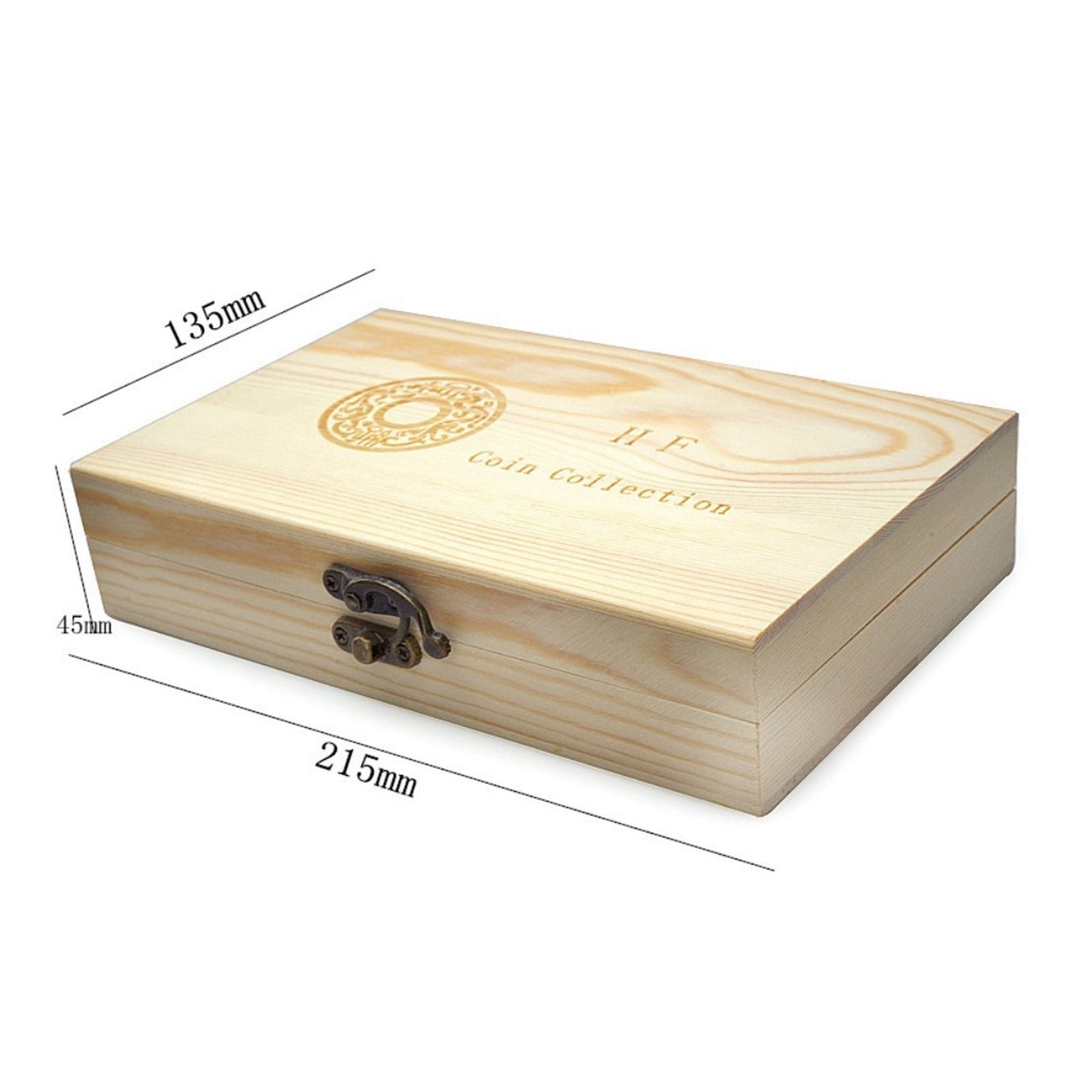 Fine Wooden Coin Storage Box Commemorative Coin Coin Cabinet Holder Display