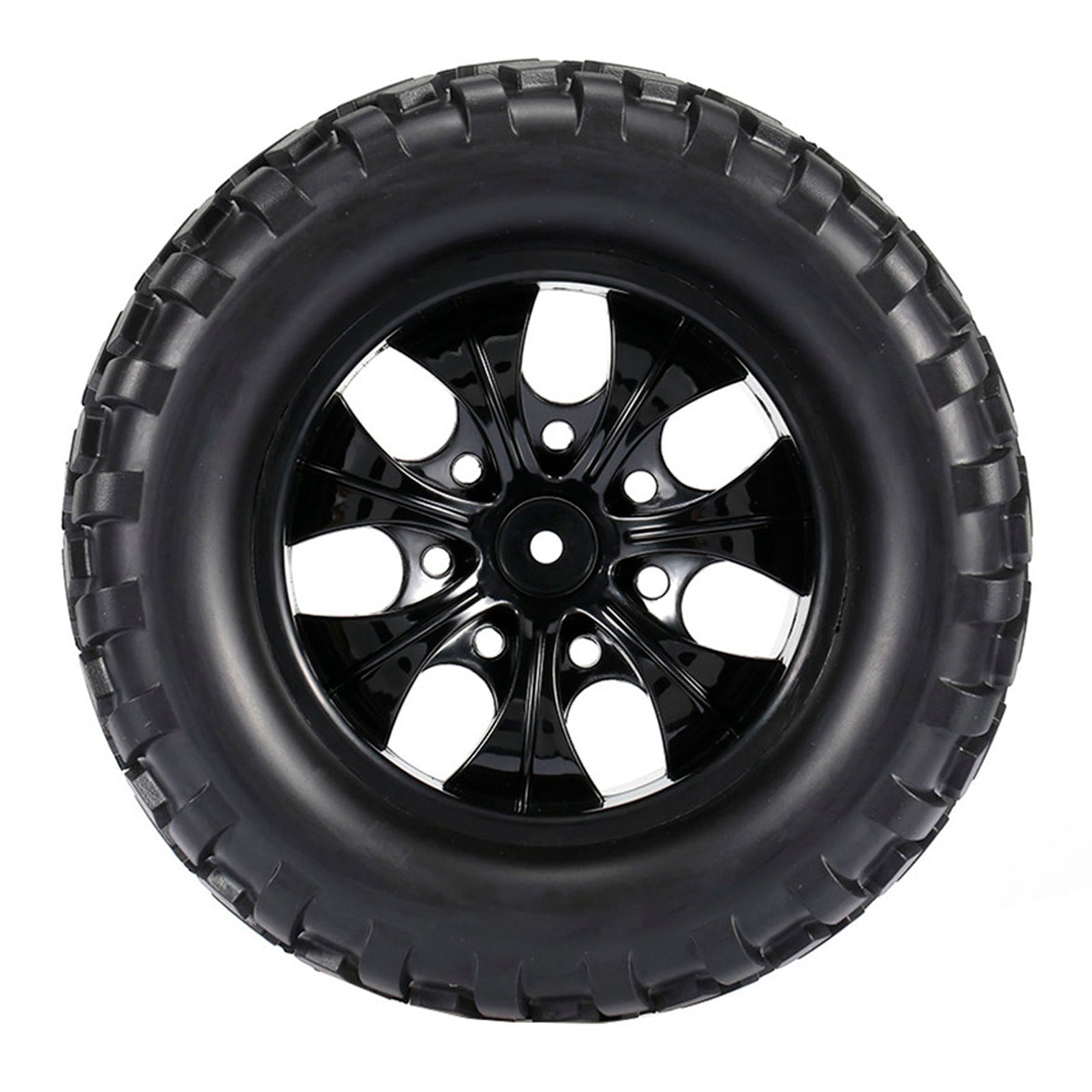 4pcs RC Car Hub Wheel Rim &Tires Car Truck Spare Parts Accessories Black