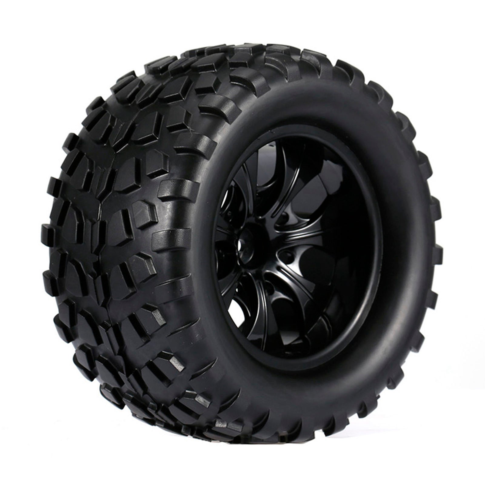 4pcs RC Car Hub Wheel Rim &Tires Car Truck Spare Parts Accessories Black