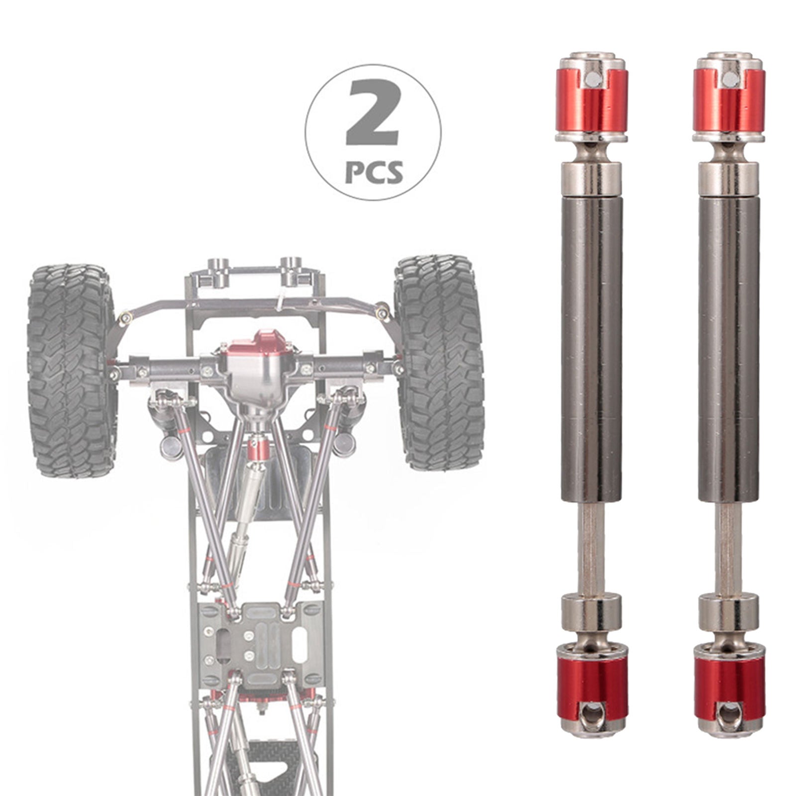 2x Adjustable Drive Shaft for Universal 1/10 Scale RC Crawler Replacement