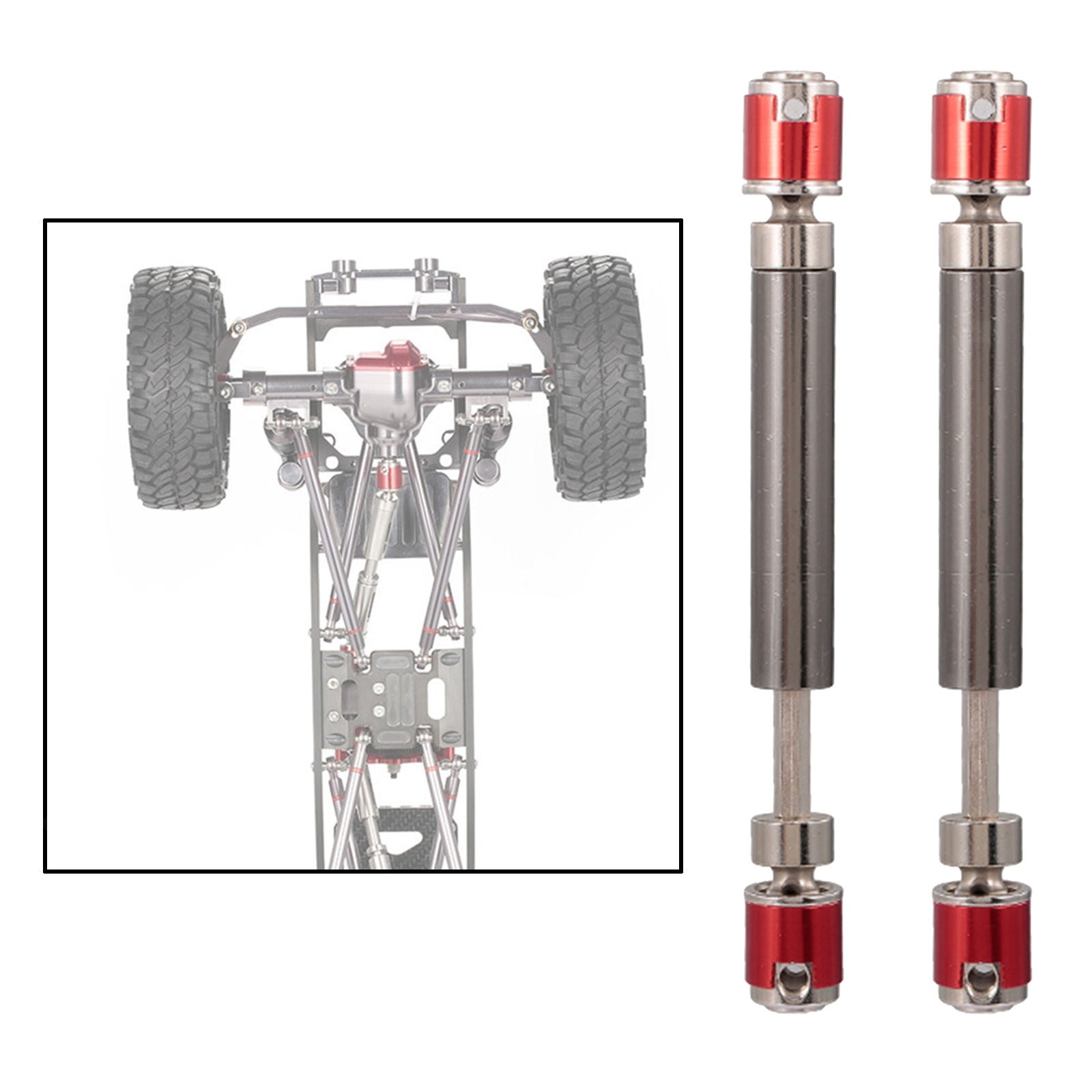 2x Adjustable Drive Shaft for Universal 1/10 Scale RC Crawler Replacement