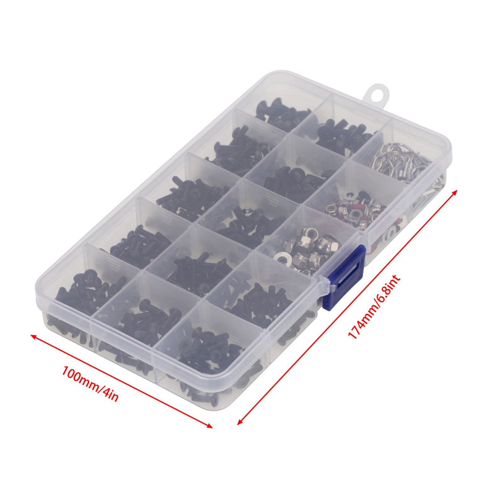 500Pcs Metal M3 M4 Screws Pins Kit Fit for 1/8 1/12 RC Car Accessories