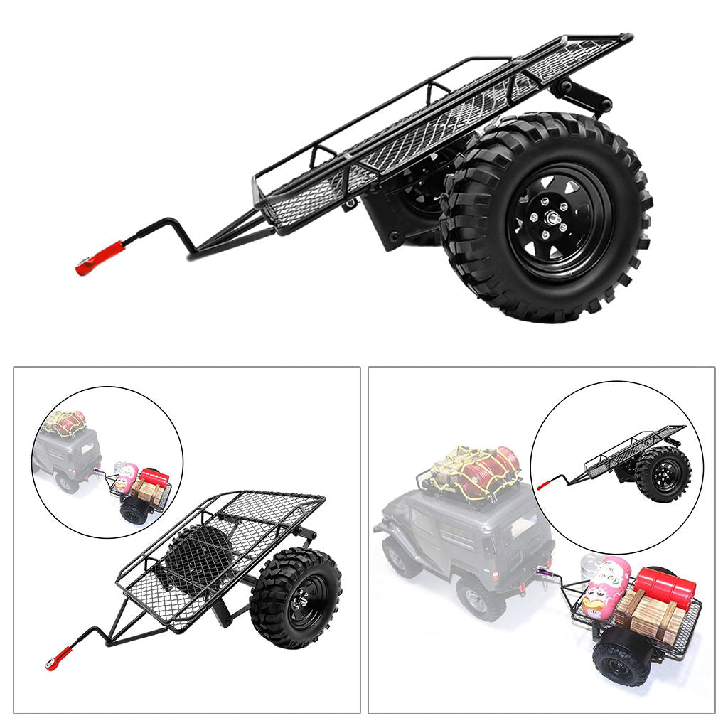 1pc Metal Trailer Kits for Axial SCX10 4WD Rock Crawler Truck DIY Upgrade