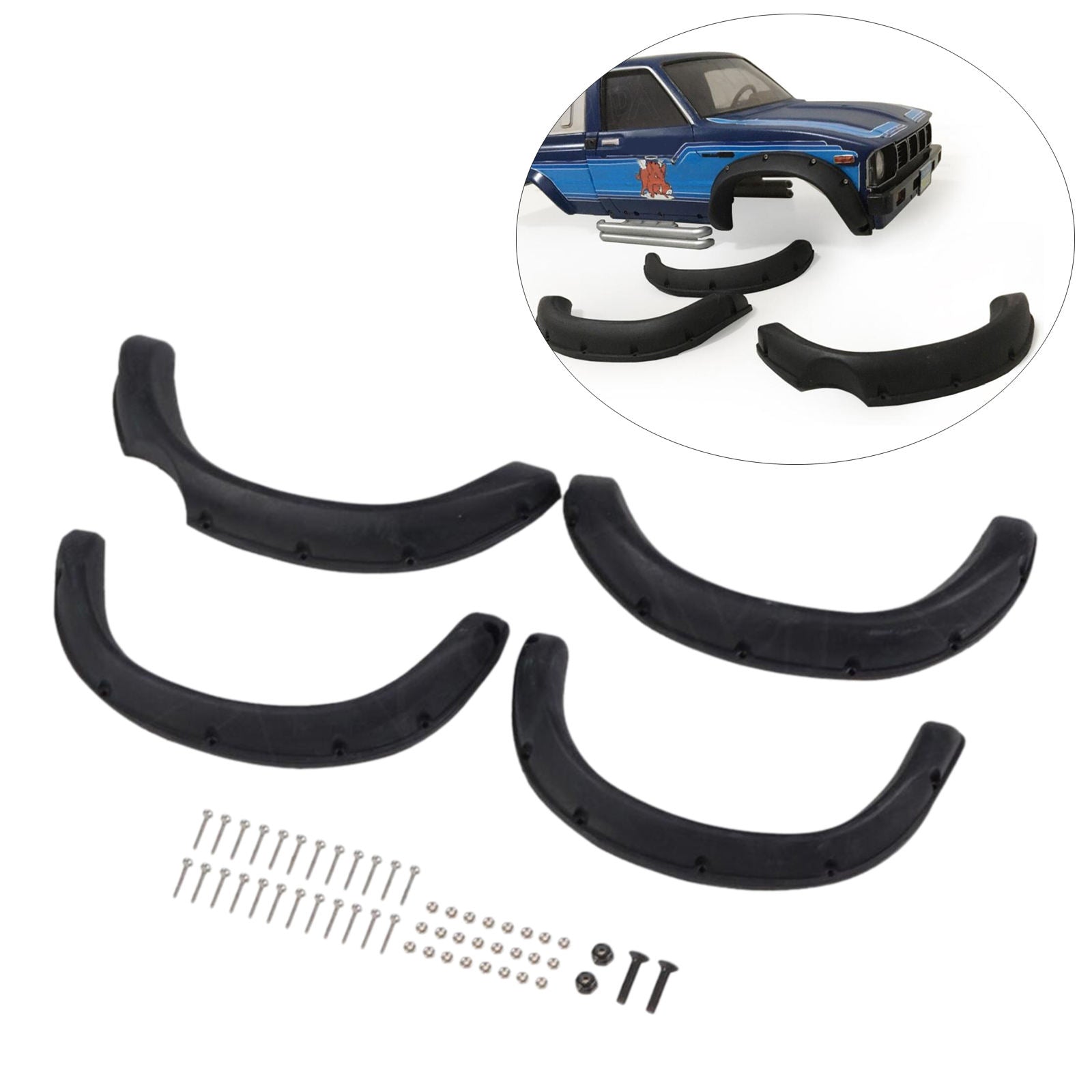 1:10 Scale Car Fender Flares for TAMIYA Hilux BRUISER RC Car Body RC Car