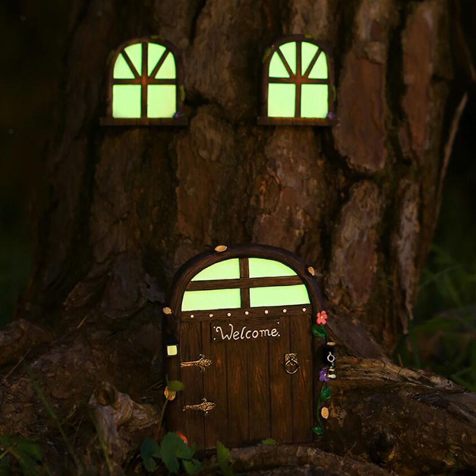 Fairy Trees Door and Window Glow in The Dark Garden Decoration Accessories