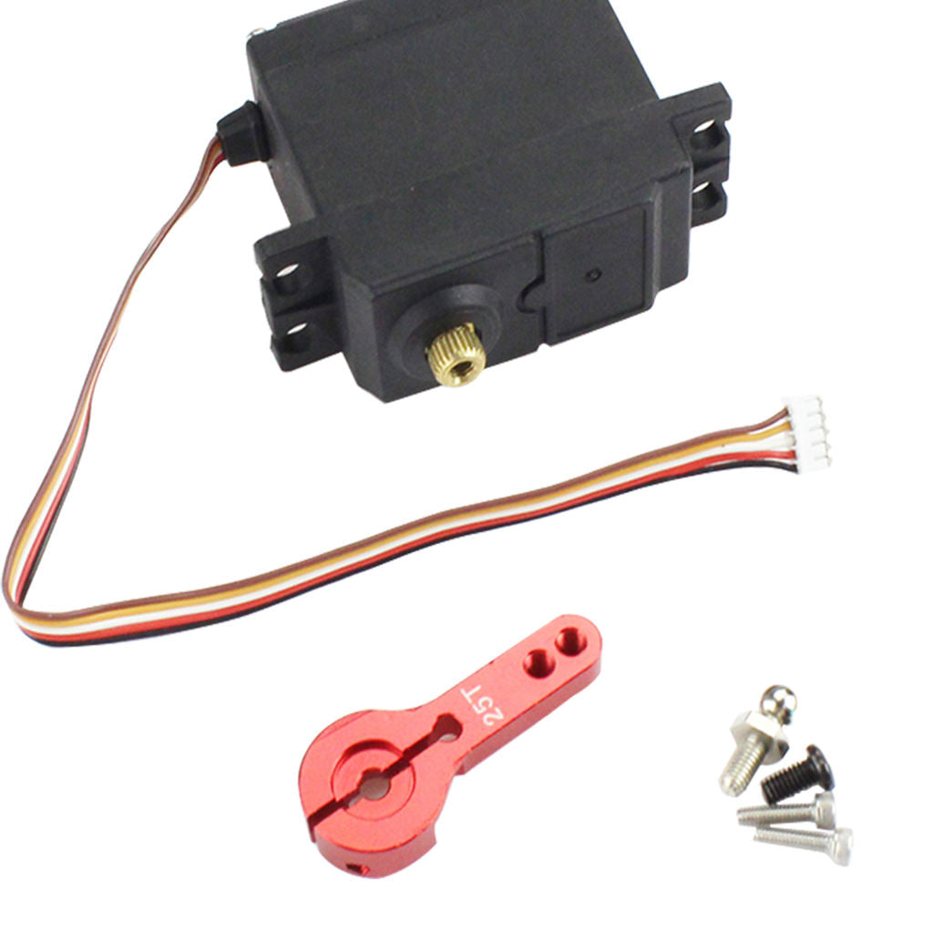 Metal Servo and Servo Arm for Wltoys 104001 RC Crawler Truck Car DIY Hobby