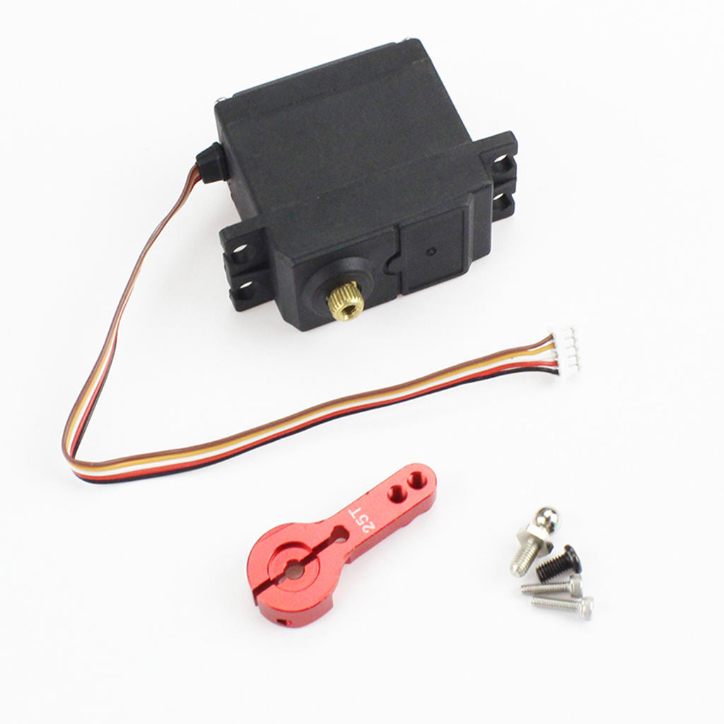 Metal Servo and Servo Arm for Wltoys 104001 RC Crawler Truck Car DIY Hobby