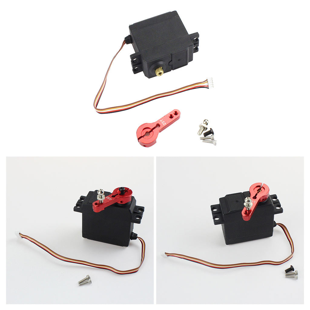 Metal Servo and Servo Arm for Wltoys 104001 RC Crawler Truck Car DIY Hobby