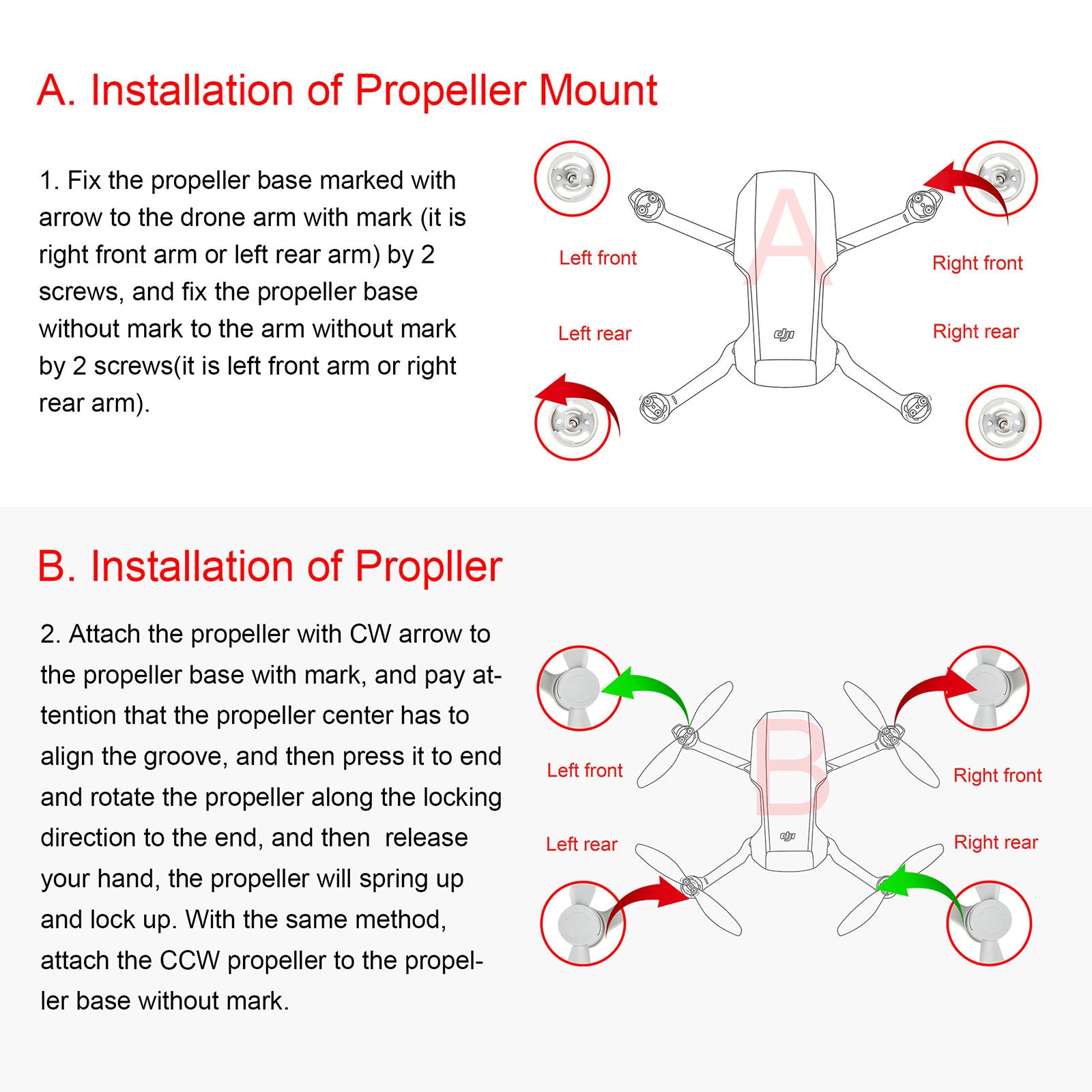 Rechargable Propeller Props for DJI Mini 2 RC Drone Accessories Spare Parts