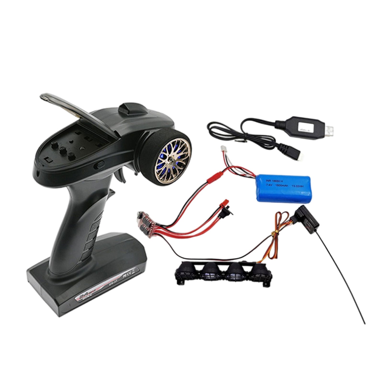 2.4G Transmitter USB Cable Receiver ESC Upgrade for MN90 MN99S 1:12 Crawler