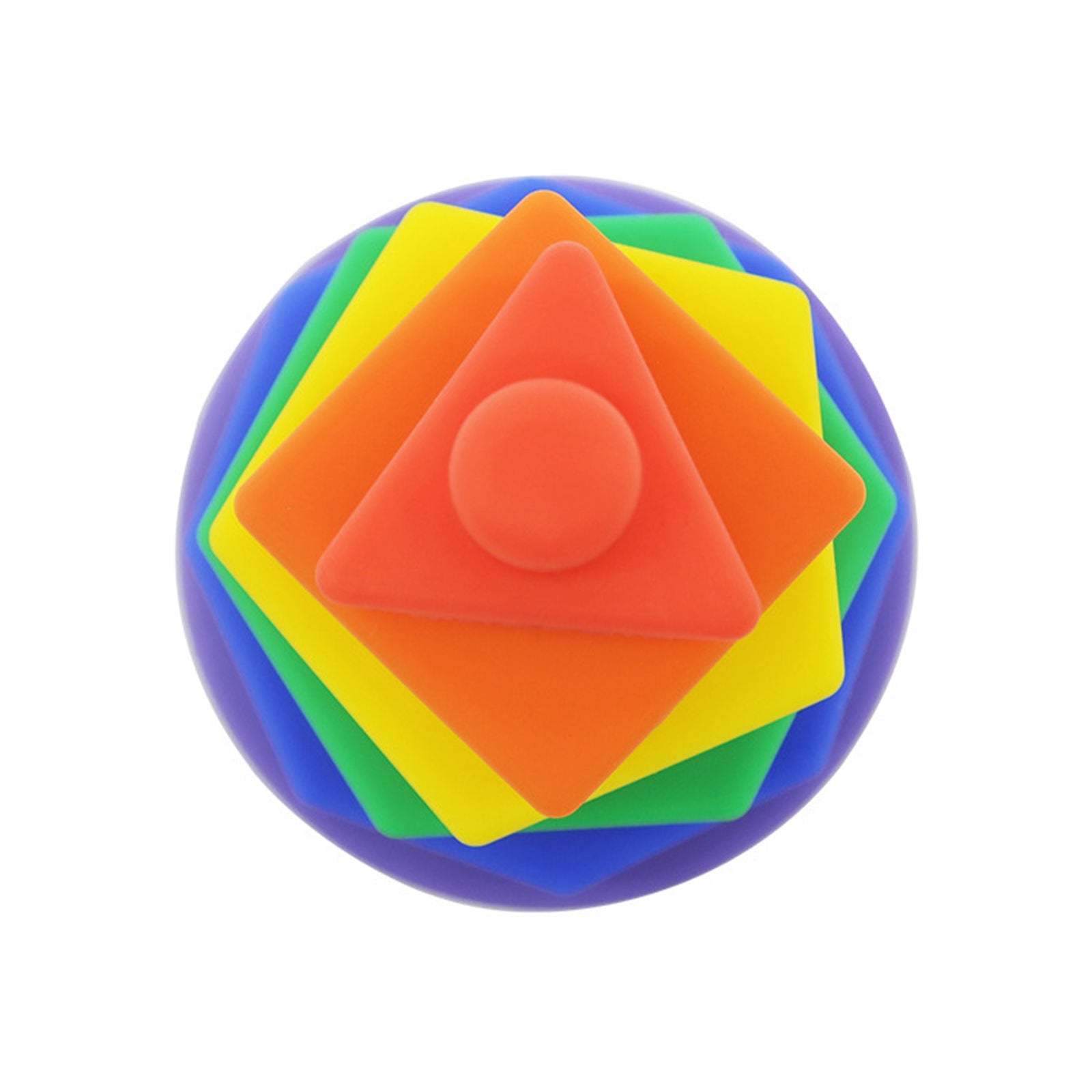 Rainbow Baby Teething Stacking Toys Learning Geometric Teether 6 9 12 Months