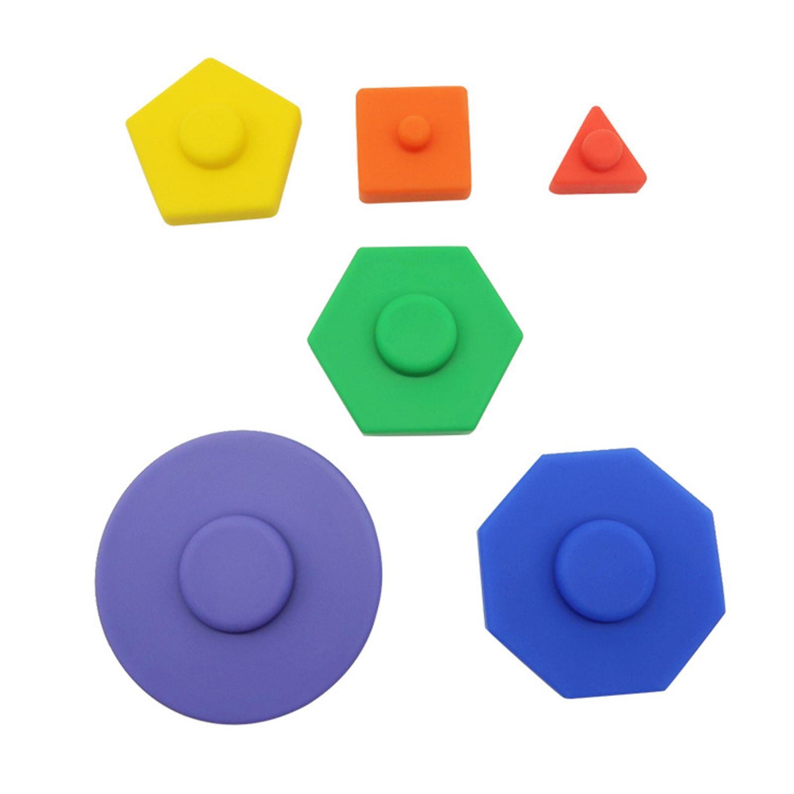 Rainbow Baby Teething Stacking Toys Learning Geometric Teether 6 9 12 Months