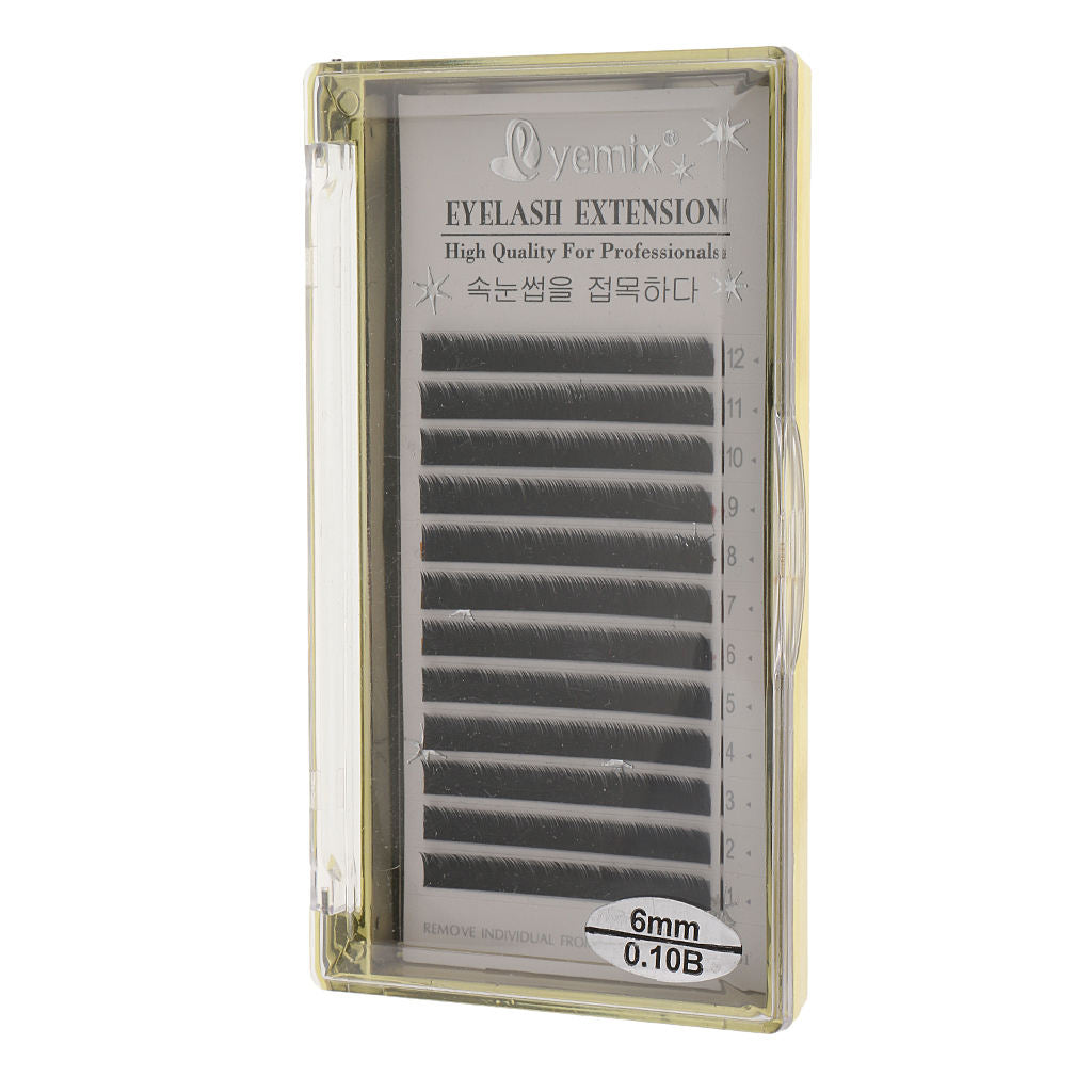 Individual False Eyelashes Semi Permanent Extension B Curl 6mm 0.12mm