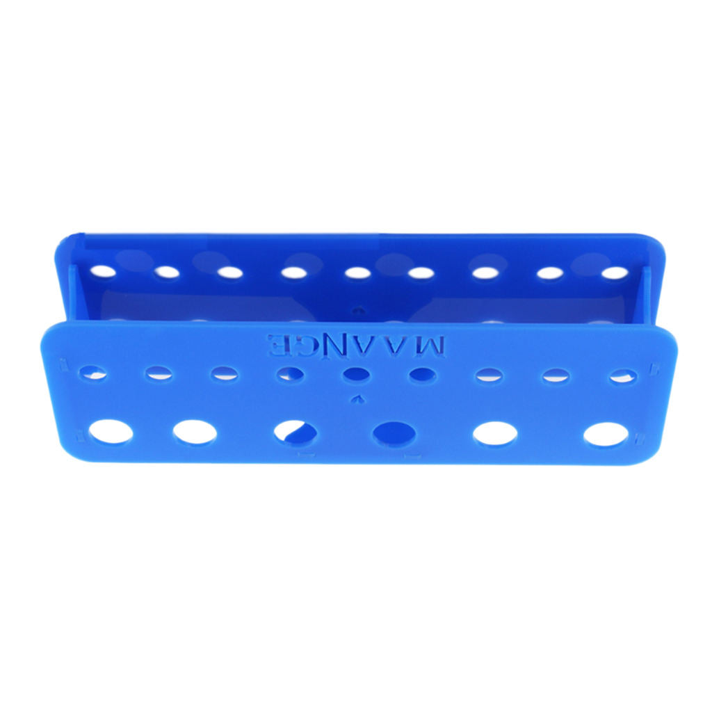 Acrylic Makeup Brush Holder Rack for 15pcs Brushes Organizer Shelf Blue