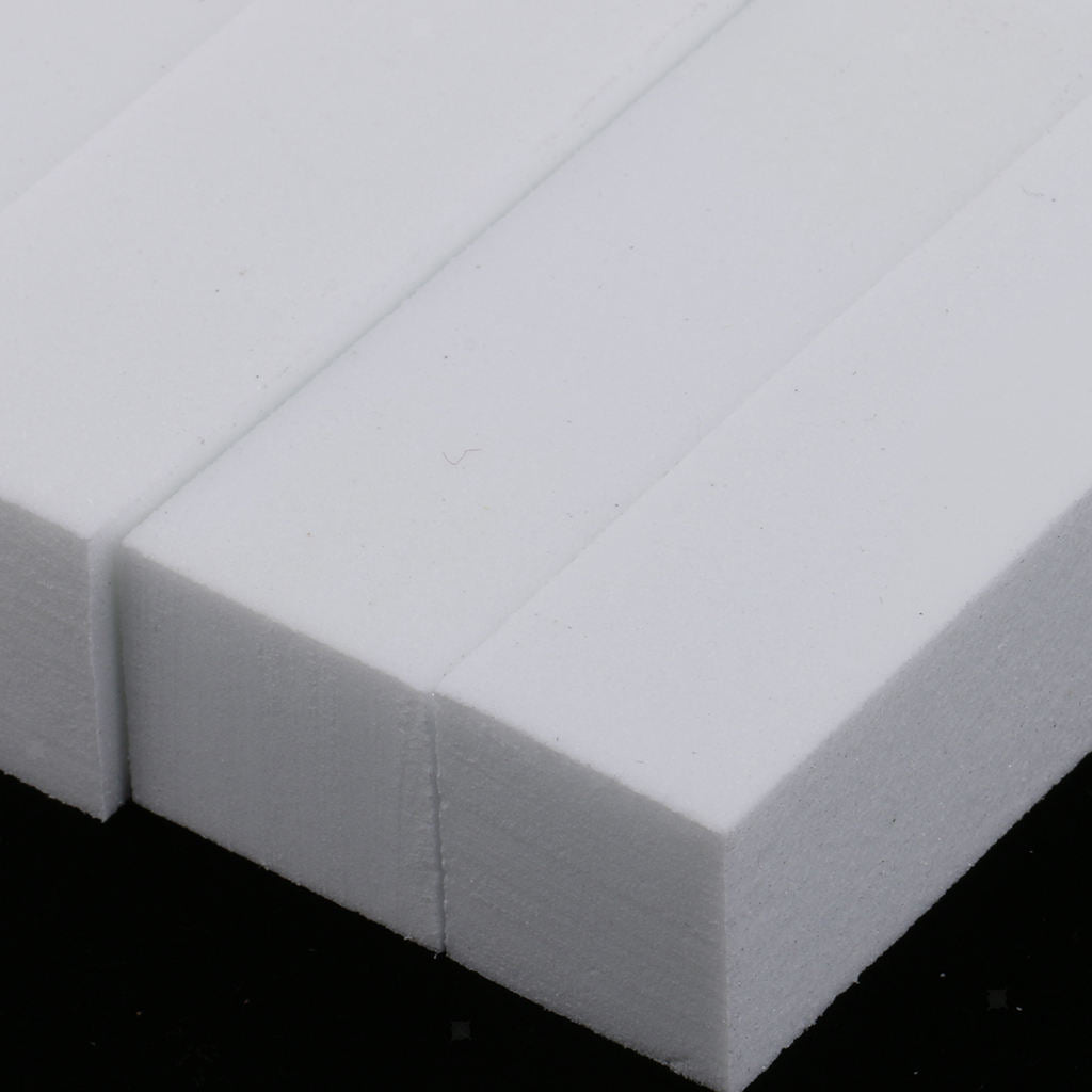 30Pcs Nail Art Filing Buffer Block Nails Files Foam White+Yellow+Green