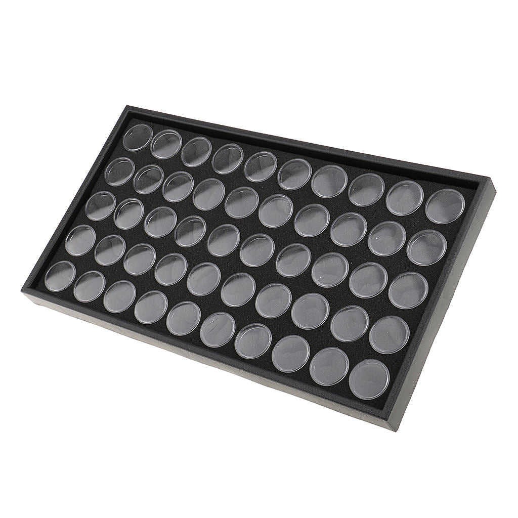 Plastic Nail Art Beads Glitters Powder Organizer Case Ring Trinket Box