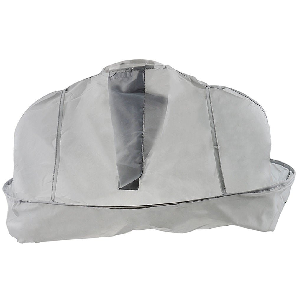 Barber Cutting Cloak Gown Adults Dye Shaving Cape for Salon Home Gray 24''