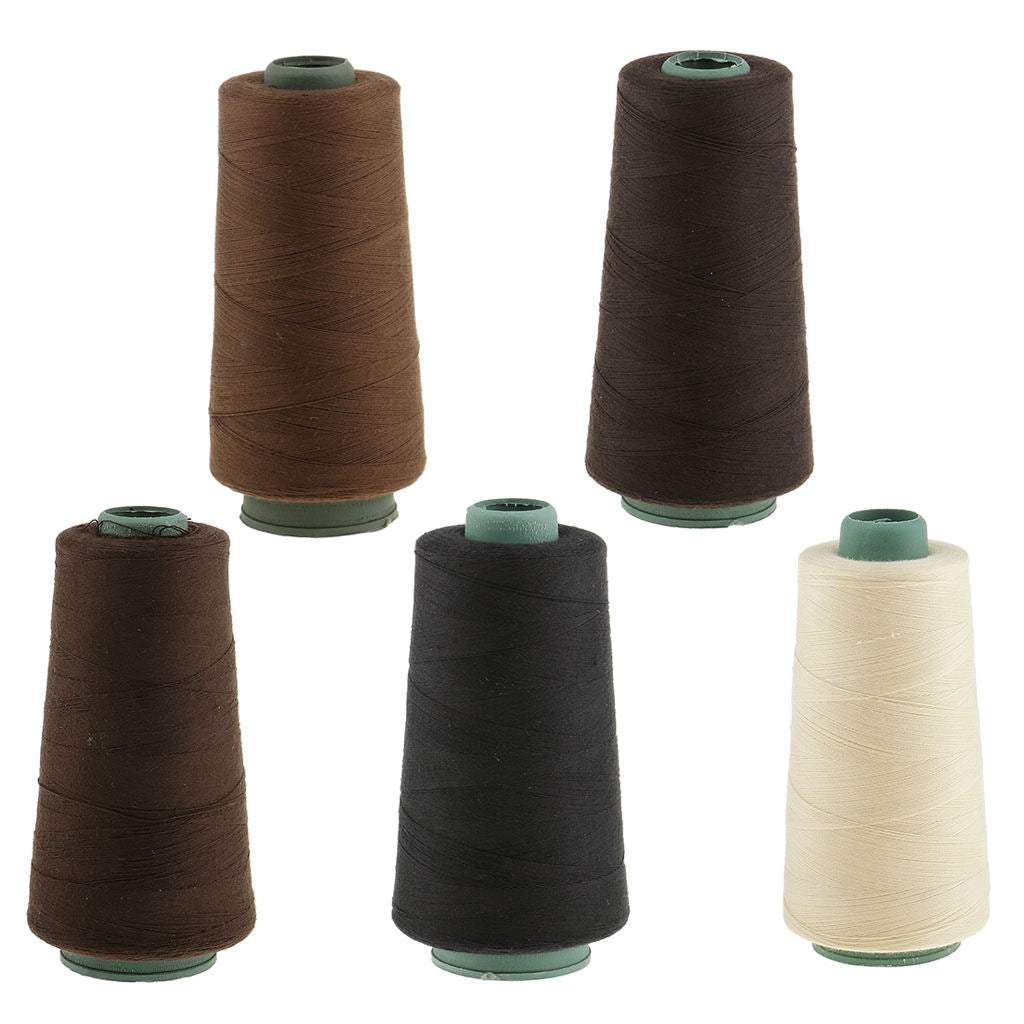 Hair Wavy Sewing Decor Thread for Wig Weft Hair Extensions Light&Dark Brown