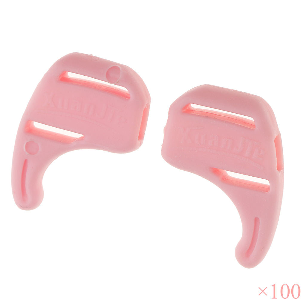 100 Pairs Kids Silicone Anti Slip Eye Glasses Ear Hooks Grip Holder Pink