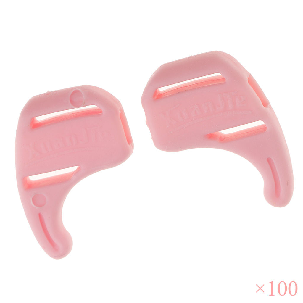 100 Pairs Kids Silicone Anti Slip Eye Glasses Ear Hooks Grip Holder Pink