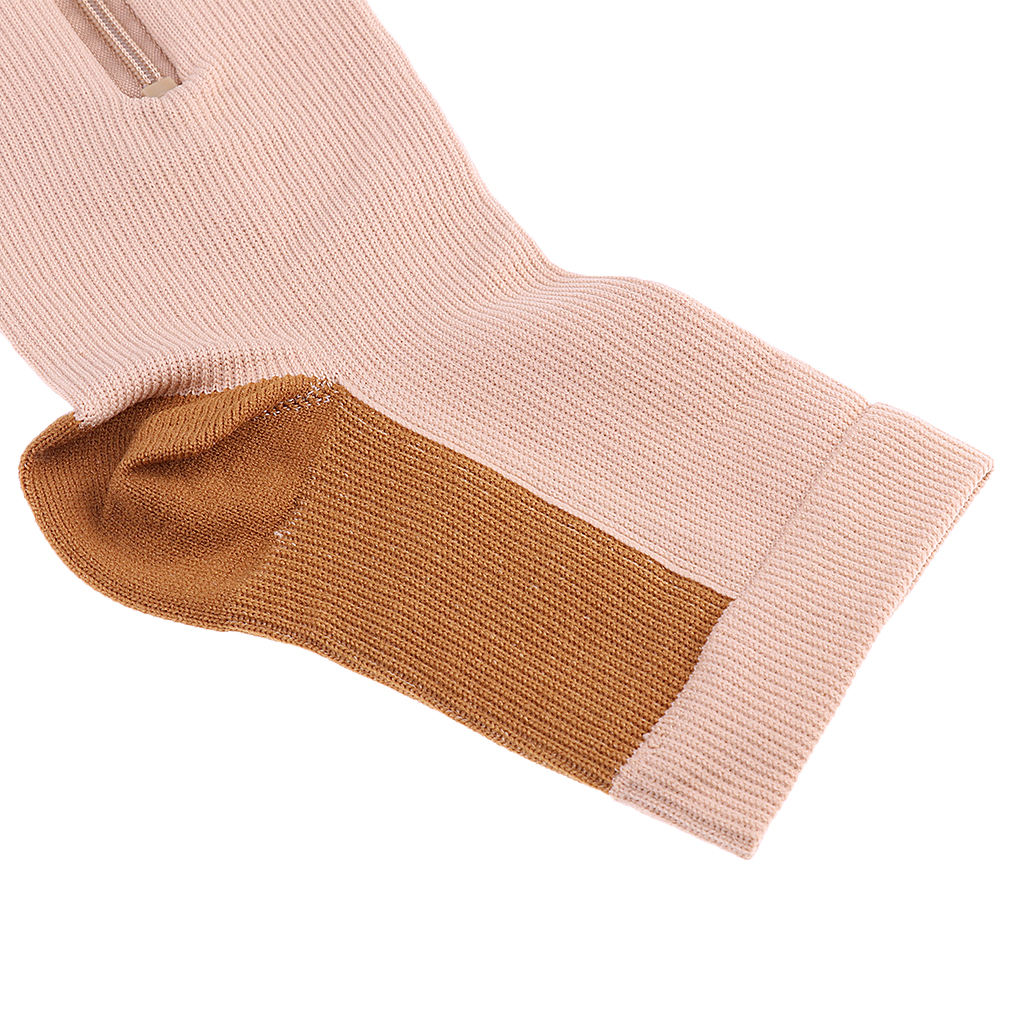 2 Pairs Copper Compression Socks Leg Support Open Toe Stockings XXL
