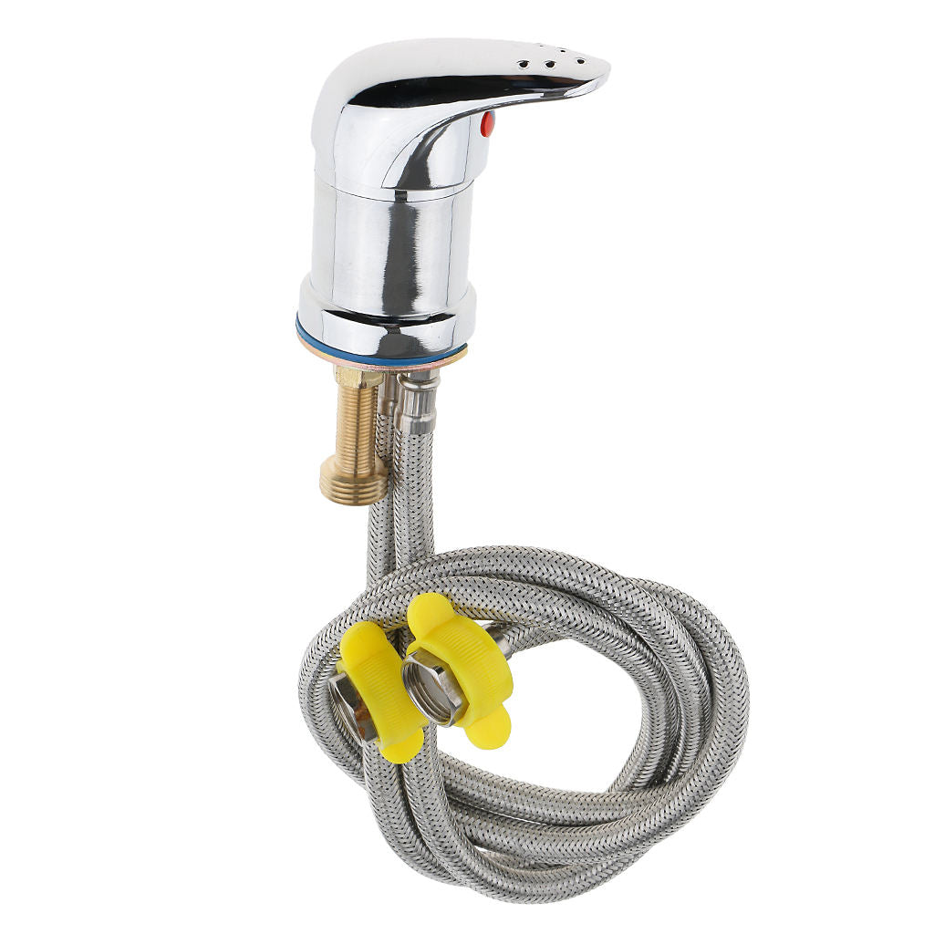 Pack of 2 Stainless Steel Hair Washing Shampoo Faucet 120cm Hose Salon 80cm