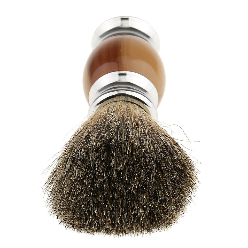 Durable Salon Barber Men Shaving Brush Mens Long Handle Shave Brush Tool