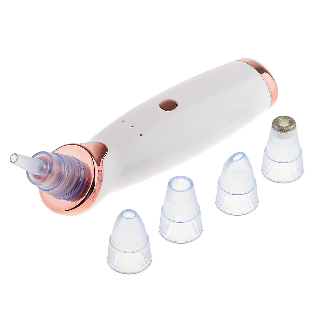 Blackhead Acne Vacuum Remover Electric Facial Skin Pore Cleanser Ivory White