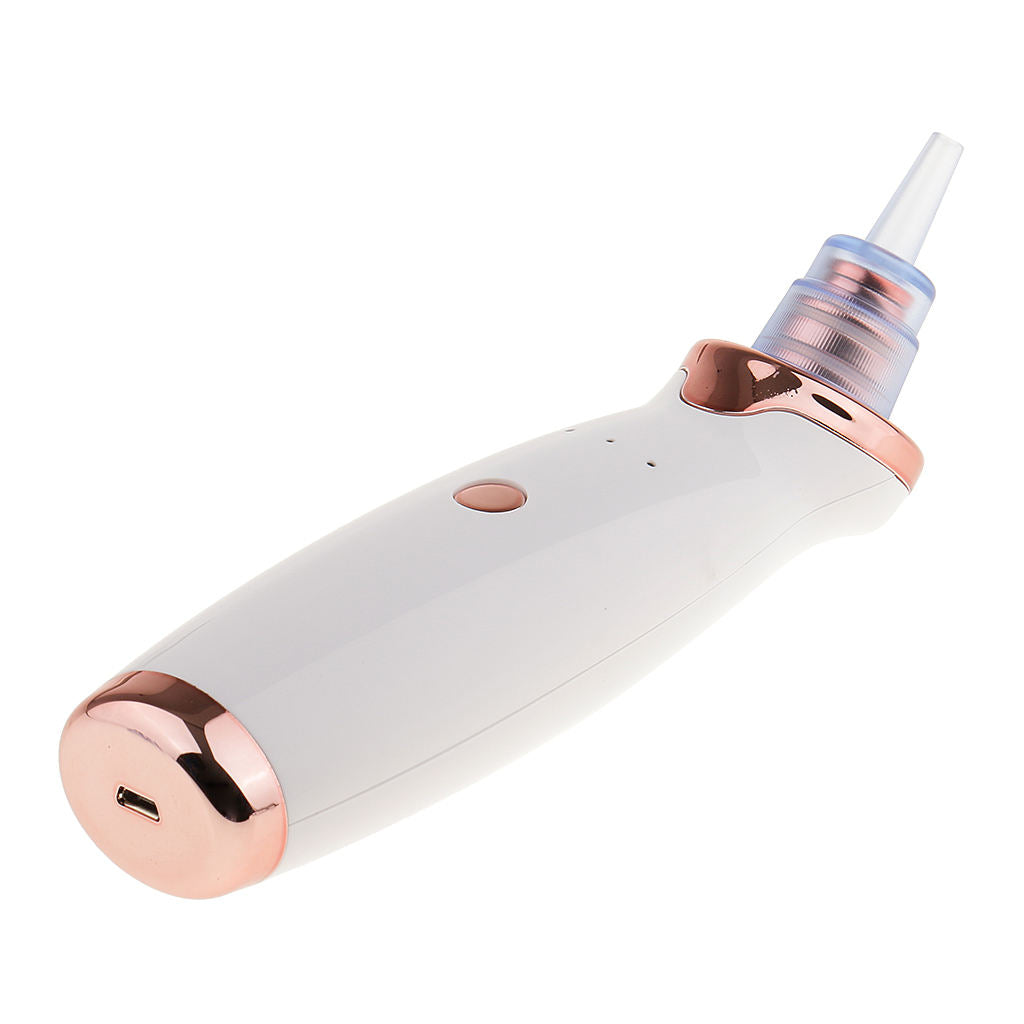 Blackhead Acne Vacuum Remover Electric Facial Skin Pore Cleanser Ivory White