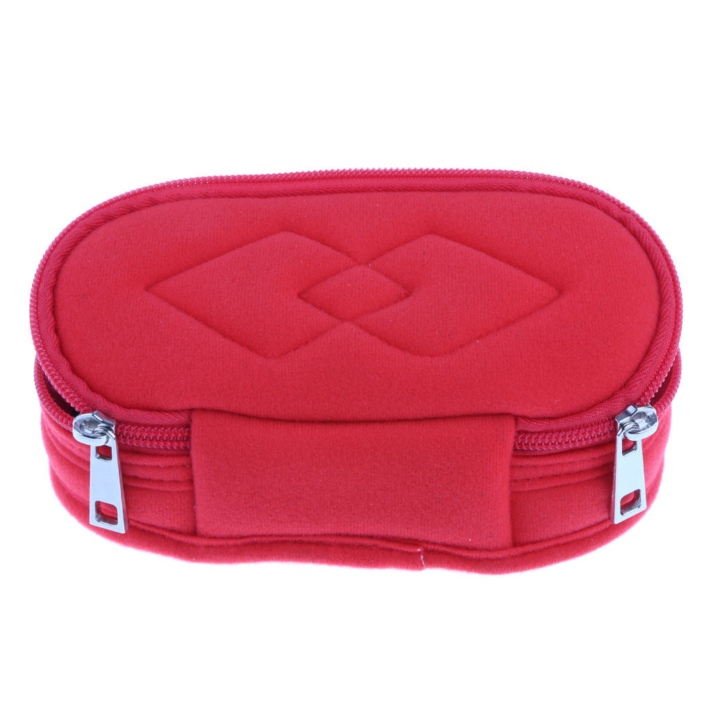 5 Slots Velvet Essential Oils Carrying Case Shockproof Organizer Bag Red