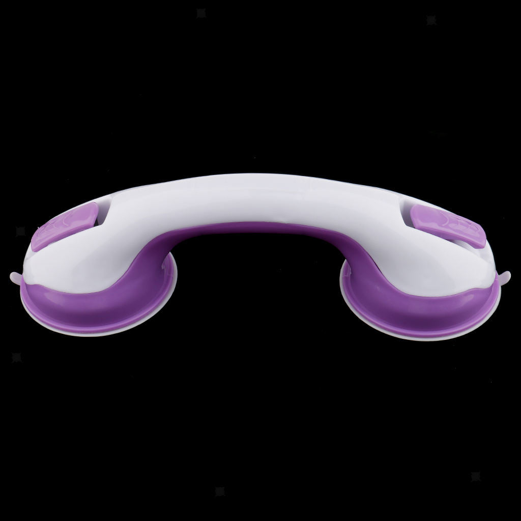 2 Pieces Bathroom Shower Suction Helping Handle Safety Grab Bar Purple Green