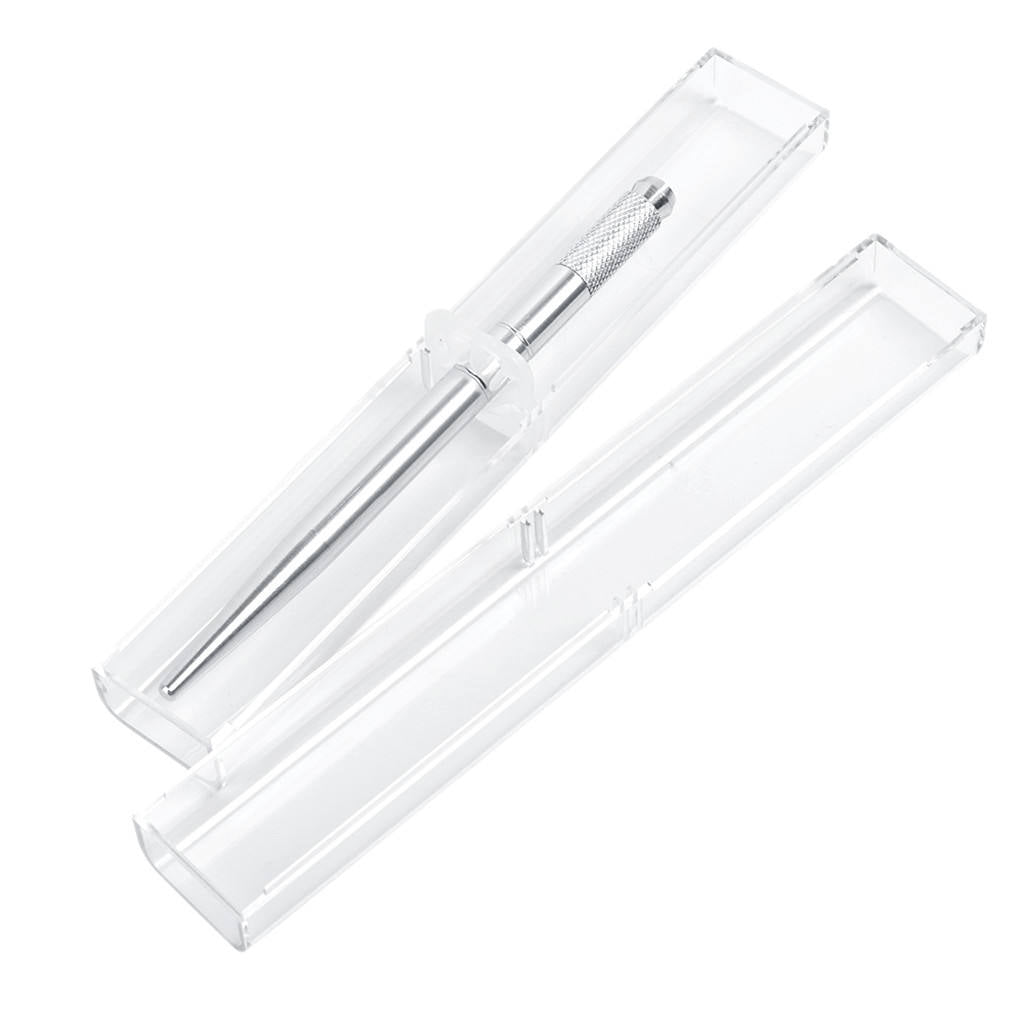 10 Piece Microblading Eyebrow Manual Tattoo Pen Transparent Storage Box Case